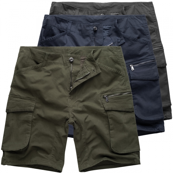Herren Cargo Shorts - Bermuda Shorts kurze Hose | Teramaster Höhenhorn Größe: W32 Vorschau Grün Dunkelblau und Schwarz