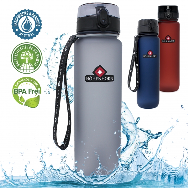 Trinkflasche 1 Liter BPA-Frei - Tritan Outdoor Wasserflasche | Modell Urach by Höhenhorn 